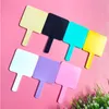 Brand Women Face Compact Mirrors Black Portable Magnifying Makeup Mirror Smooth Double-Sided Folding Small Square Travel Make Up Tools457