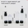 30 X 30ml 50ml Rebillable Beauty Airless Plastic Bottle with Black Pump Clear Cover 1oz Cream Containersgood Jbmtu