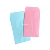 Cadeau cadeau 6x10cm rose bleu pochette papier sac garçon fille décoration emballage mignon bonbons bébé douche invité petit mini kraft craft brun 231018