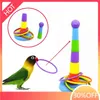 Other Bird Supplies Parrot Toy Bite Chewing Pet Swing Ball Standing Rings Training Intelligence Toys Ferrule Decor Plastic