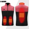 E-BAIHUI Men Women Outdoor Winter Heated Vest 4 Zone USB Heating Waistcoat Infrared Heating Jacket Thermal Skiing Cycling Fishing 255H