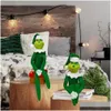 Noel Süslemeleri 30cm Kırmızı Yeşil S Bebek Peluş Oyuncaklar Canavar Elf Yumuşak Dolgulu Dolls Noel Ağacı Dekorasyon Şapkalı Çocuklar İçin Dro Dhsyu