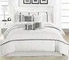 Conjuntos de cama Vermont White 8 Pc Comforter Set King Black 231018