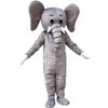 Performance Gray Elephant Mascot Costumes Halloween Cartoon Character Outfit Suit Xmas Outdoor Party Outfit unisex Promotional Advertising Clothings