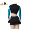 Cosplay Cosplay Euphoria Cheerleader Uniform Euphoria Maddy Outfit Long Sleeve Crop Top with Mini Skirt Set School Girls Sports Team SuitCosplay