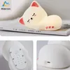 Articoli novità Morbido silicone Gatto Sette colori Luci notturne a LED USB ricaricabile Bambini Lampada per bambini Lampada creativa per la decorazione della stanza dei cartoni animati 231017