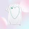 Mens Fashion T-shirt Designer Red Heart Great Love Shirt Femmes décontractées Shirts Quanlity Tshirts Coton Colonce à manches