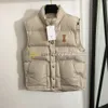 Col montant vers le bas gilet femmes sans manches veste rembourrée coton tissu ouaté manteau femme vêtements de sortie d'hiver