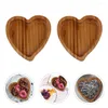 Мешочки для ювелирных изделий, 2 шт., бамбуковый поднос Love, деревянный декор, держатель для блюда для торта, десертная тарелка, серьги, деревянная безделушка, основа в форме фруктового сердца