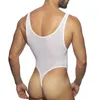 Vita pancia Shaper Lingerie da uomo Porno Orsacchiotti a rete Costume modello Tuta trasparente Profondo scollo rotondo Perizoma attillato Body muscolare Indumenti da notte 231018