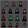 15 Stile Luminoso Cartoon Costumi A Tema Cosplay Mantello Maschera Per Bambini Est Glow-In-The-Dark Masquerade Bambino Super Eroe giocattoli Party Fa