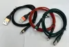 Câbles tressés en Nylon multicolores de 1M, câble de données Micro USB de Type C 2,4a, cordon de Charge rapide pour téléphones Samsung Xiaomi Huawei 12 LL