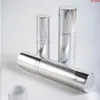 Tom luftlös flaska kosmetisk plastpump container reseverktyg 15 30 50 ml silver mini bärbar vakuumkräm flaskor aahnk