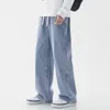 Sweats à capuche pour hommes Sweatshirts 2023 Baggy Jeans Streetwear Harajuku Mode Casual Pantalon à jambes larges Japonais Simple Pantalon en denim pour homme 231018