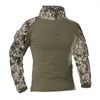 Chemises décontractées pour hommes Camouflage Softair US Army Combat Uniforme Chemise militaire Cargo CP Multicam Paintball Tactique Séchage rapide