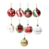 Autres fournitures de fête d'événement 6pcs boules décoratives de Noël pendentifs d'arbre de Noël vert branches de flocon de neige rouge style décoration de la maison jouet 231017