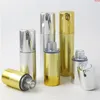 15ml 30ml 50ml Lege Gouden Aluminium Airless lotion Pomp Fles 1OZ Zilveren Container 30ML Lotion Packaginggood Cwsul