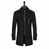 Männer Wollmischungen Mode Winter Herren Doppelkragen Dicke Jacke Einreiher Trenchcoat Männer Größe M3Xl Marke Outdoor Warm Weich 231018