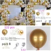 Inne impreza imprezowa dostarcza inne imprezy imprezowe Balon Garland Arch Kit Black White Gold Lateksowe Balony Balony Air Pack Fo Dhgarden DHH2C