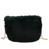 Evening Bags Fur Armpit Bag With Chain Fashion Fluffy Crossbody Bags For Women Winter Faux Furry Handbag Fausse Fourrure Fell Tasche 231018