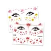 5PC tatouages temporaires scintillants papillon fleurs tatouage yeux imperméables visage autocollants corps Art fausse danse musique Festival maquillage décalcomanies 231018