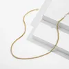 Kedjor Classic Thin Figaro Chain Choker Halsband för kvinnor Simple Gold Color Metal Collar Smycken 2023