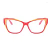 Sunglasses Oulylan Fashion Cat Eye Glasses Frame Women Anti Blue Light Eyeglasses Myopia Optical Prescription