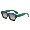 Zonnebril Yooske 2023 Polygon Onregelmatige Mannen Vrouwen Mode UV400 Goggles Eyewear Vintage Blauw Groene Kleur Zonnebril