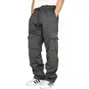 Men's Pants 2023 Autumn And Winter Exercise Casual Fleece Ankle-Tied Tether Loose Cargo Trousers