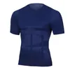 Cintura barriga shaper homens corpo shapers fitness elástico abdômen apertado encaixe camisa de manga curta regatas forma roupa interior emagrecimento peitos moldar 231018