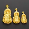 Vintage 18 Karat Gelbgold gefüllte Buddha-Anhänger-Halskette mit buddhistischem Glauben für Damen und Herren, klassischer Schmuck231S