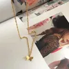 Chaînes de luxe papillon doux or argent couleur clavicule chaîne collier pour femmes mode coréenne esthétique bijoux cadeaux