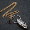 Collares colgantes El cristal vintage de feldespato brillante natural es un regalo bellamente diseñado Piedra semipreciosa de cuarzo