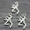 40pcs lot Deer Head Silhouette With Antlers Charm 28x11mm Antique Silver Deer Antlers Charms Pendants pj28293f