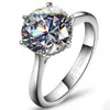 Cluster Rings Vintage 3CT Lab Diamond Ring Bridal Set Real 925 Sterling Silver Engagement Wedding Band för Women Men Gemstone Jew319n