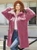 Women's Jackets Winter Long Coat Women Casual Loose Single Breasted Plush Female Fashion Solid Color Double Side Thick Fleece Overcoat