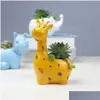 Tuindecoratie Hars Bloempot Mini Succent Plantenbakken Moderne Dierenbloempot Tuin Cactus Potten Woondecoratie Accessoires Rra21 Otpef