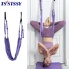 Resistance Bands Adjustable Aerial Yoga Strap Pull Rope Stretch Leg Splits Trainer Female Gym Belt Hammock Swing Stretching 231017