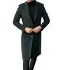 Men's Wool Blends British Style Woolen Coat Fall Casual Lapel Single Breasted Youth Overcoat Midlength Slim Long Sleeve Jacket 231018