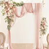 Other Festive Party Supplies Wedding Tulle Roll Rustic Organza Sheer Fabric For Birthday decoration Backdrop Arch Chair Sashes 231018