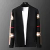 Suéter masculino de marca de luxo designer cardigan jaqueta europeia homens moda casual bolso de malha suéter casaco outono inverno 231018