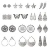 Pendentif Colliers 28 pièces breloques en alliage de forme mixte pendentifs en métal pour femmes Vintage boucle d'oreille collier résultats de bricolage accessoires de fabrication de bijoux