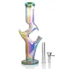 Bong en verre irisé torsadé narguilés à tourbillon coloré avec base de bécher Perc en aval conduite d'eau Dab Rigs accessoires de chicha pour fumer arc-en-ciel