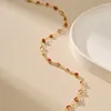 Choker CCGOOD Glass Rhinestone Beads Gold Color Chain Necklace 18 K Plated Metal Vintage Jewelry For Women Necklaces