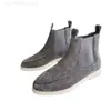 Loro Piano Loro Pianaa Mens Elastic Chelsea Boots Boots Boots de haute qualité chaussures automne et hiver nouvelles bottes courtes et bottines