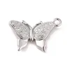 Hänge halsband pandahall 30st fjäril form mässing micro pave clear cz cubic zirconia hängen charm för halsband örhänge smycken