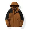 メンズジャケット秋と冬の屋外冬の冬1つのフリース2ピースの防水防水防水式多機能ハードシェルジャケット