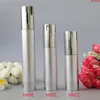 20ml 30ml Makeup Vacuum Lotion Pump Bottle Refillable Bright Silver Airless Cosmetic Essence Packaging for Women Beauty 10pcsgoods Sacbn