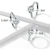 Bague de fiançailles en Moissanite pour femmes, en argent Sterling 925, déclaration de promesse, S925