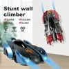 Diecast Modell Uhr Fernbedienung Auto 2 4G Anti Schwerkraft Wand Klettern RC 360 Rotierenden Stunt Antigravitation Maschine Auto Spielzeug 231017